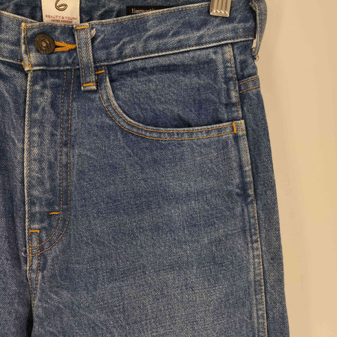 ロクビューティーアンドユースユナイテッドアローズ 6 BEAUTY & YOUTH UNITED ARROWS timemachine ハイウエスト カットオフデニム レディース 25inch