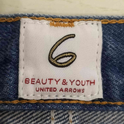 ロクビューティーアンドユースユナイテッドアローズ 6 BEAUTY & YOUTH UNITED ARROWS timemachine ハイウエスト カットオフデニム レディース 25inch