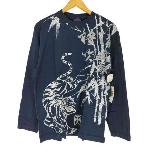 Adapt Design by 和 Japanese pattern 虎 和柄 クルーネックカットソー メンズ JPN:L