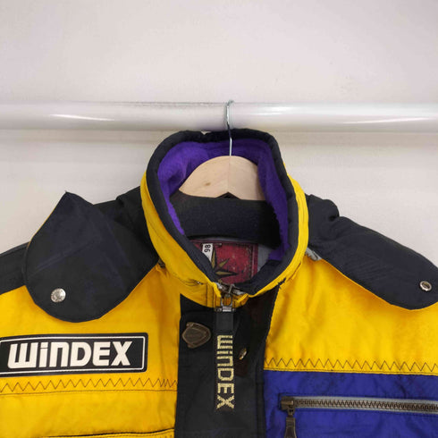 WINDEX バック刺繍 ドローコード 中綿フーデッドジャケット メンズ import:M