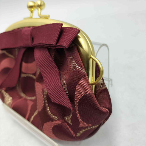 コーチ COACH リボン付き がま口 コインケース レディース