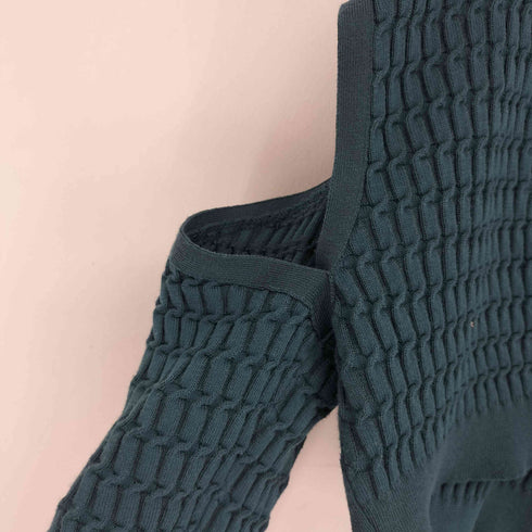 パブリックトウキョウ PUBLIC TOKYO アームスリット リブ ショートカーディガン レディース FREE