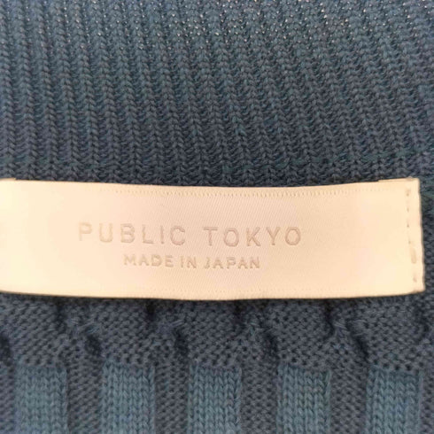 パブリックトウキョウ PUBLIC TOKYO アームスリット リブ ショートカーディガン レディース FREE