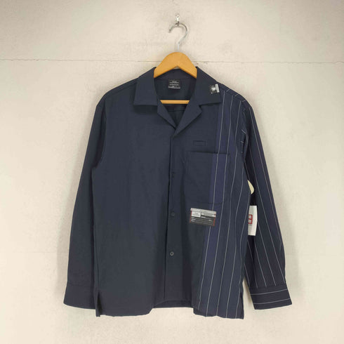 ミハラヤスヒロ MIHARA YASUHIRO ストライプ 切り替え L/S オープンカラー シャツ ストライプパンツ セットアップ メンズ S