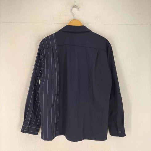 ミハラヤスヒロ MIHARA YASUHIRO ストライプ 切り替え L/S オープンカラー シャツ ストライプパンツ セットアップ メンズ S
