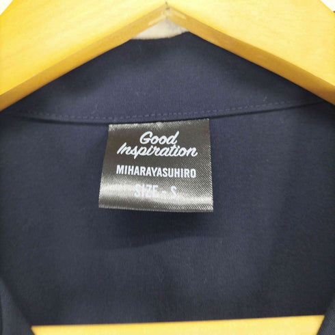 ミハラヤスヒロ MIHARA YASUHIRO ストライプ 切り替え L/S オープンカラー シャツ ストライプパンツ セットアップ メンズ S