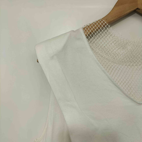 レイビームス Ray BEAMS メッシュハイネックノースリーブトップス レディース
