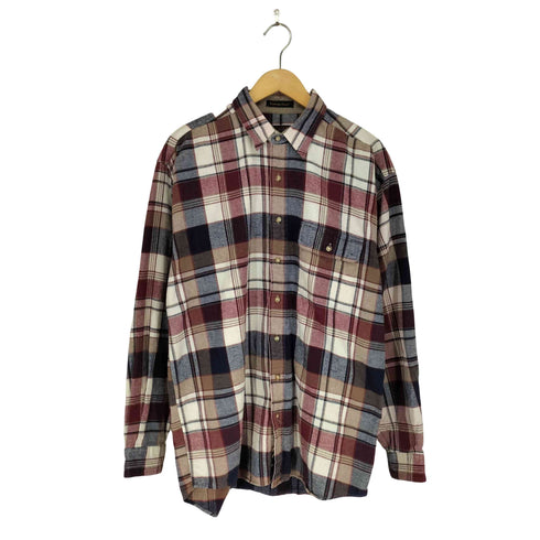 エディーバウアー Eddie Bauer 90S 黒タグ BAINBRIDGE FLANNEL シャツ メンズ import:L