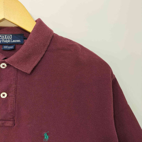 ポロバイラルフローレン Polo by RALPH LAUREN 90s USA製 スモールポニー刺繍 鹿の子 ピケ ポロシャツ メンズ import:M