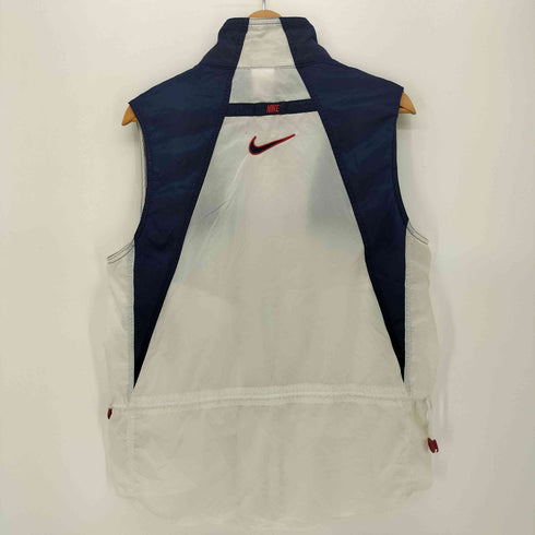 ナイキ NIKE 90S 白タグ スウッシュ刺繍 リップストップ バイカラー ナイロンベスト メンズ import:M