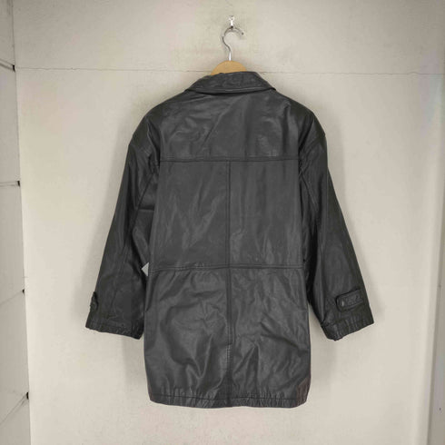 DURANTE cow leather 裏地キルティングカウレザーカーコート メンズ L