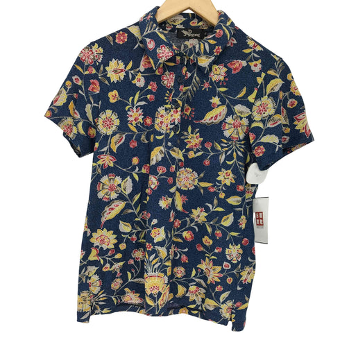 Pagong パゴン 花柄 半袖ポロシャツ レディース JPN:L