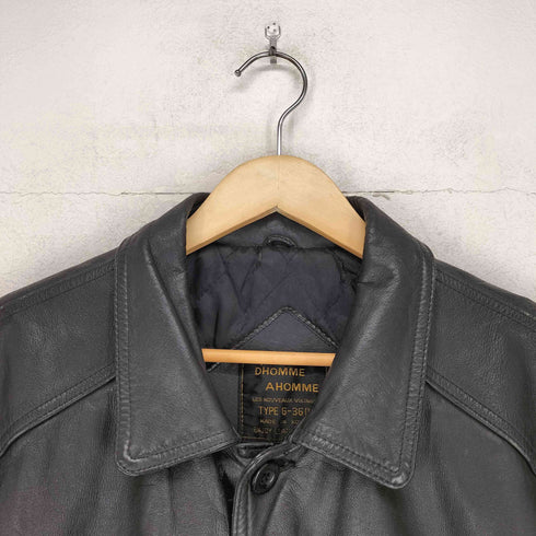 DHOMME A HOMME real leather TYPE G-360 裏地キルティングリアルレザーカーコート メンズ L