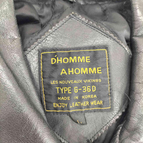 DHOMME A HOMME real leather TYPE G-360 裏地キルティングリアルレザーカーコート メンズ L