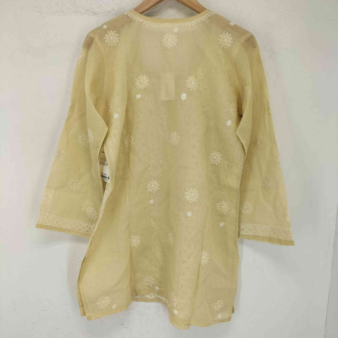 Chandni チャンドニー 民族刺繍 カフタン ロング ノーカラーシャツ レディース import:L