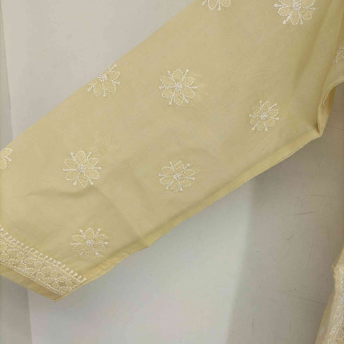 Chandni チャンドニー 民族刺繍 カフタン ロング ノーカラーシャツ レディース import:L