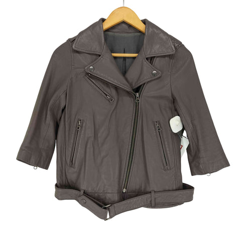 FLORENT goat leather ゴートレザー七分袖ダブルライダースジャケット レディース