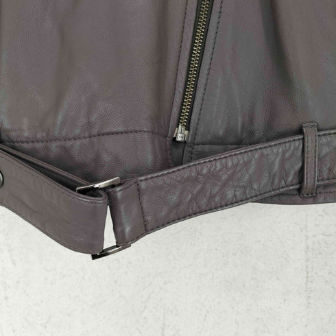 FLORENT goat leather ゴートレザー七分袖ダブルライダースジャケット レディース