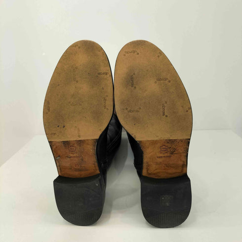 トリッカーズ Trickers vibramソール バイカラー サイドジップ レザー ロングブーツ レディース EUR:35