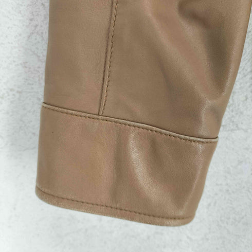 hoochie coochie lamb&pig leather fox fur フォックスファー付レザー切替2WAYジップジャケット レディース 38
