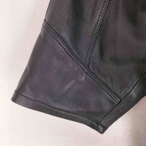 Fashion Produce Bi Bi lamb leather ラムレザーハーフコート レディース