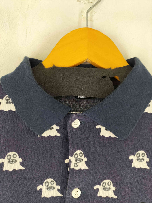 ボヘミアンズ BOHEMIANS S/S 総柄 ポロシャツ メンズ JPN:S