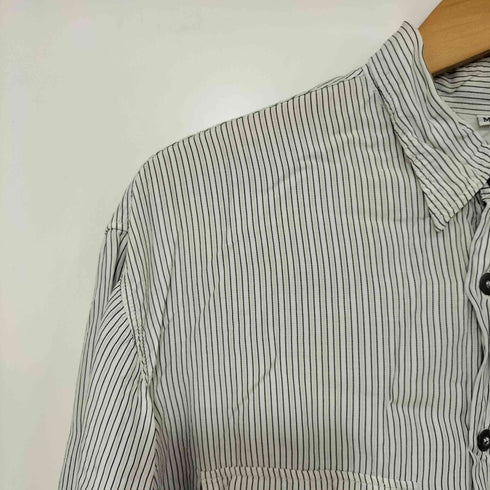 TAVARNER & CO 60s-70s イタリア製 ストライプ レーヨン ワークシャツ メンズ import:M