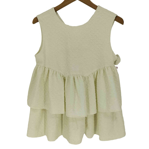 ナチュラルビューティーベーシック NATURAL BEAUTY BASIC 24SS ジャガードダブルフリルブラウス レディース JPN:M