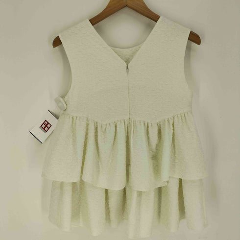 ナチュラルビューティーベーシック NATURAL BEAUTY BASIC 24SS ジャガードダブルフリルブラウス レディース JPN:M