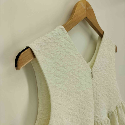 ナチュラルビューティーベーシック NATURAL BEAUTY BASIC 24SS ジャガードダブルフリルブラウス レディース JPN:M