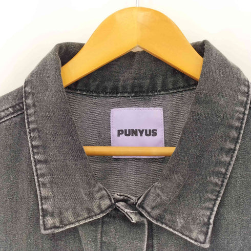 プニュズ PUNYUS ノースリーブ デニム フロントボタン ジャケット レディース