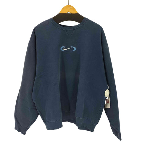 ナイキ NIKE 90-00s TEAMタグ ロゴ刺繍スウェットプルオーバー メンズ XL