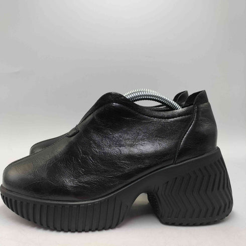 emiwalk マイクロファイバー革 厚底 レースアップブーツ レディース JPN:37