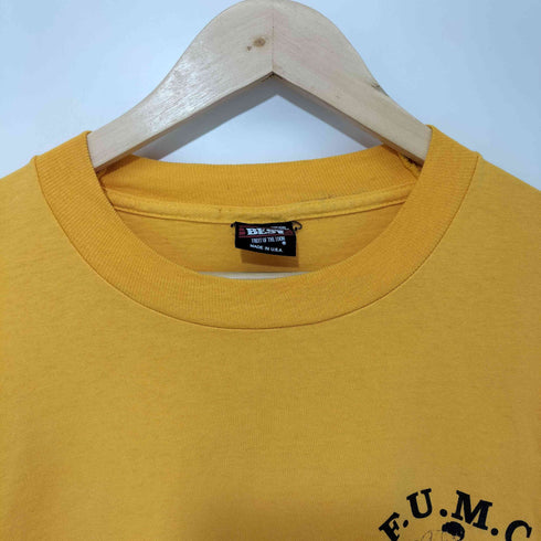 フルーツオブザルーム FRUIT OF THE LOOM 90s USA製 裾/袖シングル 企業ロゴ プリント S/S Tシャツ メンズ import:XL