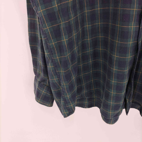 バナナリパブリック BANANA REPUBLIC 90s タータンチェック L/S ネルシャツ メンズ import:XL