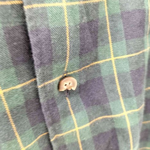 バナナリパブリック BANANA REPUBLIC 90s タータンチェック L/S ネルシャツ メンズ import:XL
