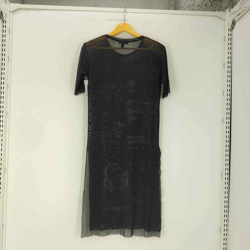 Jennyfer スカル ドクロ パンク シアー S/S ロング ワンピース レディース import:S
