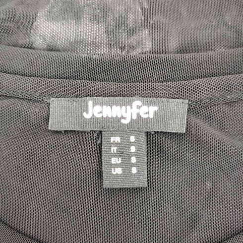 Jennyfer スカル ドクロ パンク シアー S/S ロング ワンピース レディース import:S