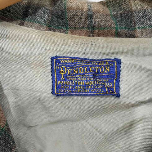 ペンドルトン PENDLETON 50s バスケットボタン ウール テーラードジャケット アンコンジャケット メンズ import:L