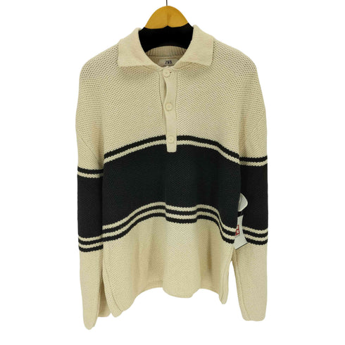 ザラ ZARA コットンポロニット メンズ import:XL