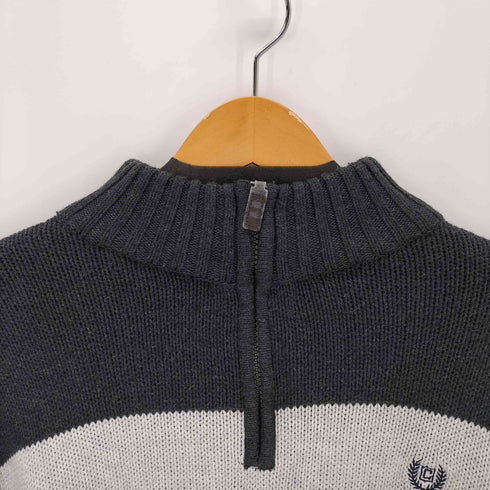 チャップス CHAPS 90S 刺繍ハーフジップコットンニット メンズ import:XL