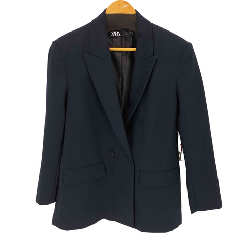 ザラ ZARA ピークドラペル ダブルブレスト テーラードジャケット レディース import:S