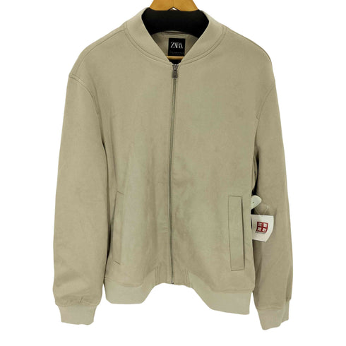 ザラ ZARA スエードライクジップアップブルゾン メンズ XL