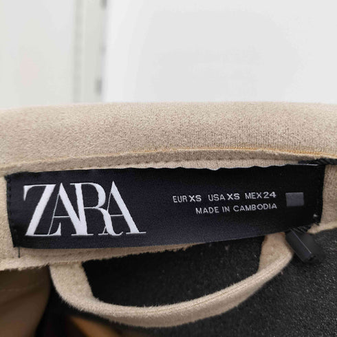 ザラ ZARA スエードライクシャツジャケット レディース import:XS