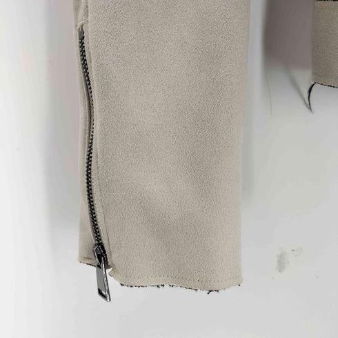 ザラ ZARA スエードライクダブルライダースジャケット レディース import:M