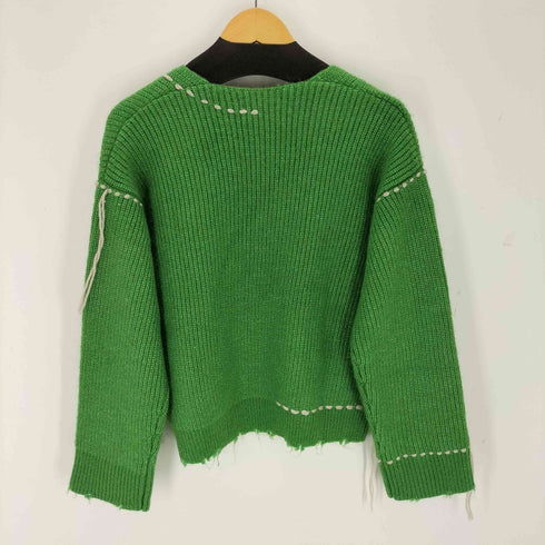 メゾンスペシャル MAISON SPECIAL Hand Stitch Deep V-neck Knitwear レディース FREE
