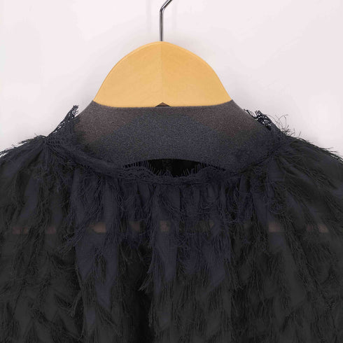 ザラ ZARA フリンジシアートップス レディース import:S