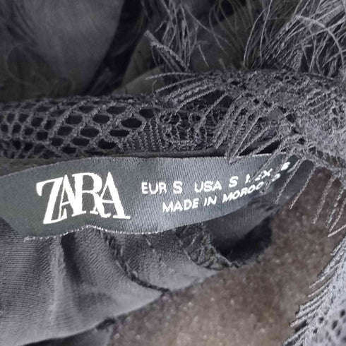 ザラ ZARA フリンジシアートップス レディース import:S