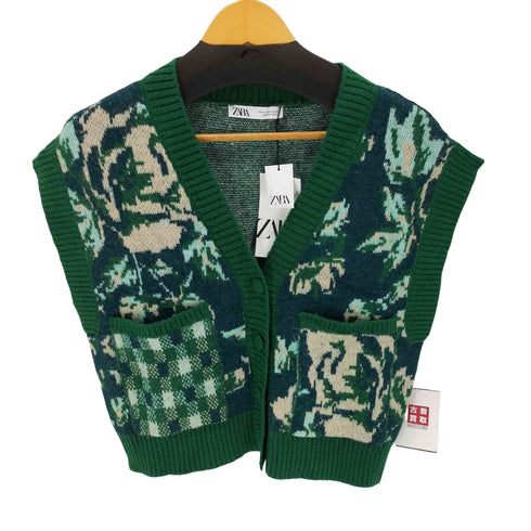 ザラ ZARA ジャガードニットベスト レディース import:S