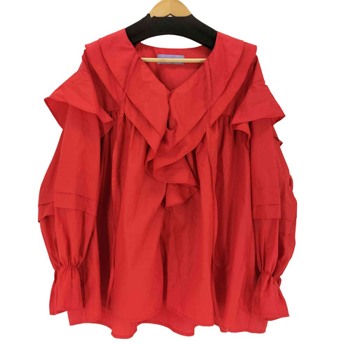 wee9s big collar frill blouse レディース FREE